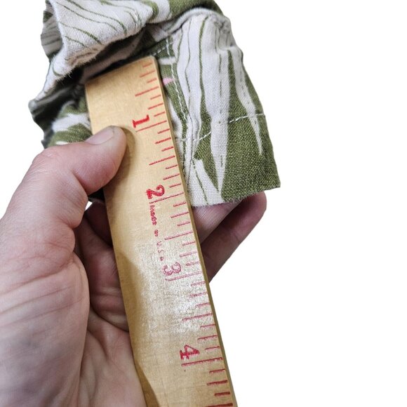 Tahari Womens Green & White Tropical Leaf Print Linen Shorts Belt Pockets L‎ - Picture 8 of 13